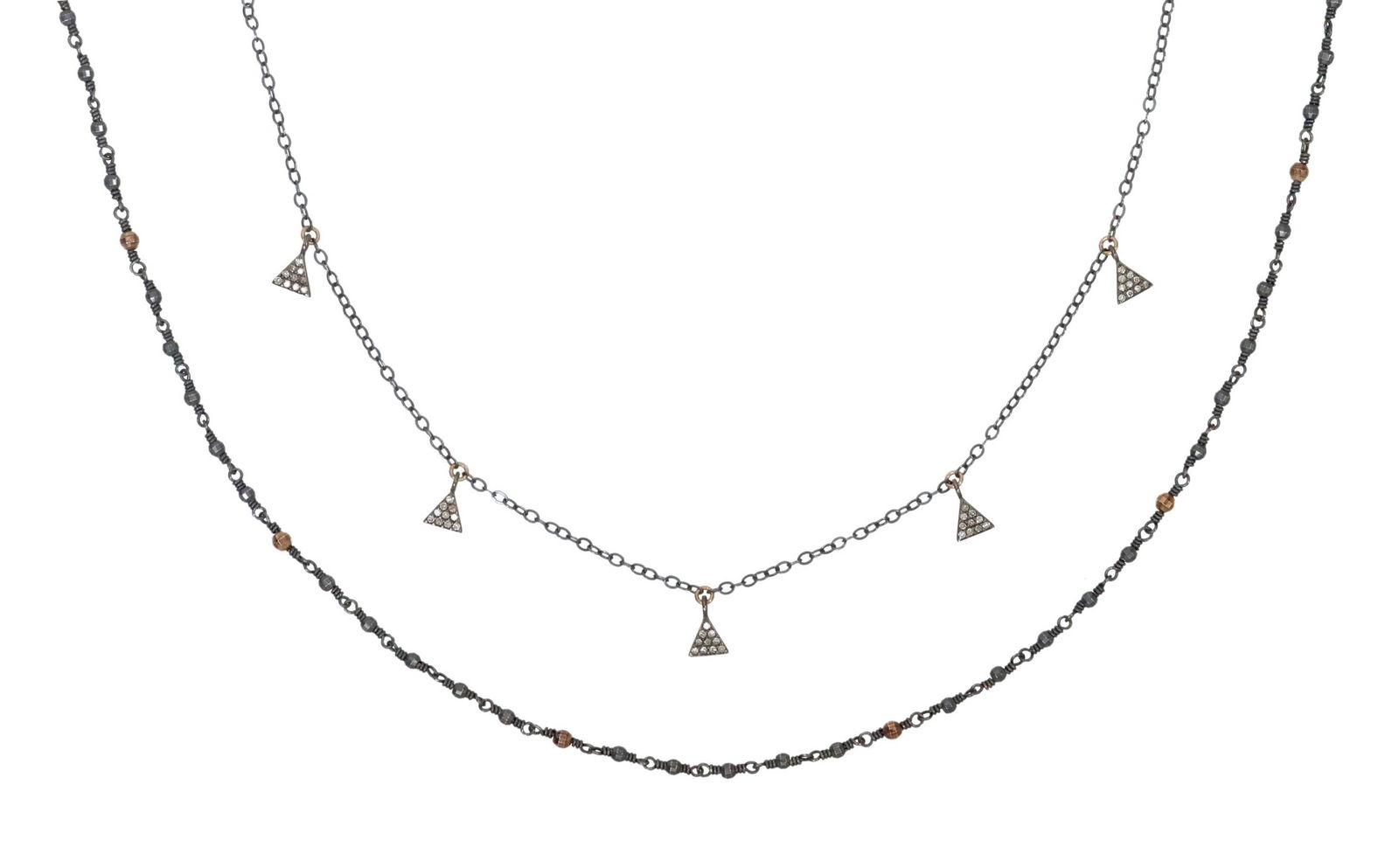 (2) ESTATE DESIGNER OXIDIZED CHAIN NECKLACES (1 of 5)