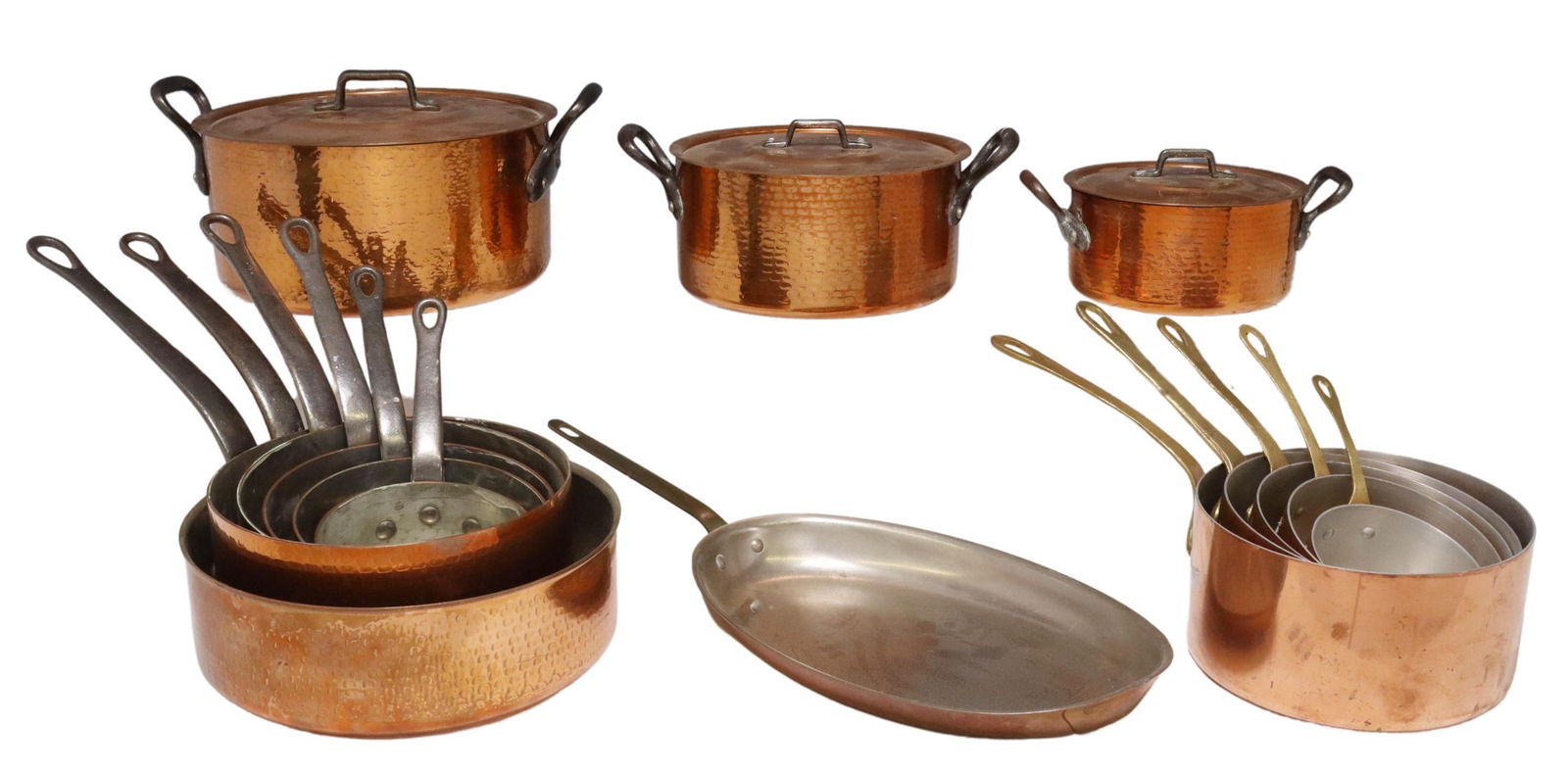 (15) FRENCH COPPER GRADUATED SAUCEPANS & POTS (1 of 3)