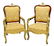 181: (PAIR)LOUIS XV BOULLE STYLE UPHOLSTERED ARM CHAIRS