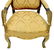 181: (PAIR)LOUIS XV BOULLE STYLE UPHOLSTERED ARM CHAIRS - 5