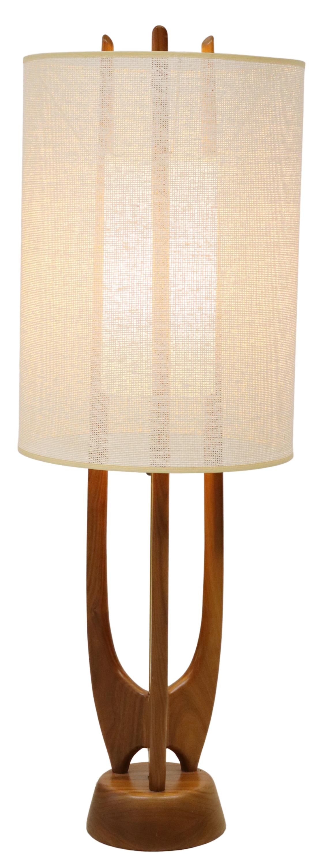 MID-CENTURY MODERN TEAK TABLE LAMP, 41"H (1 of 4)