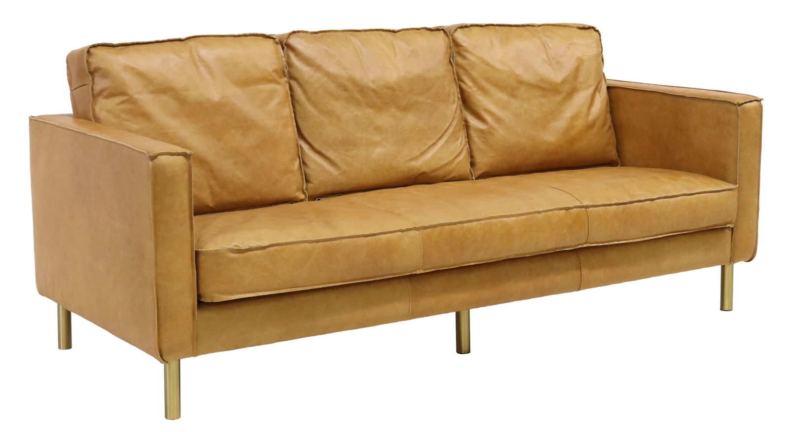 MODERN YOSEMITE HOME 'WESTON' LEATHER SOFA (1 of 3)