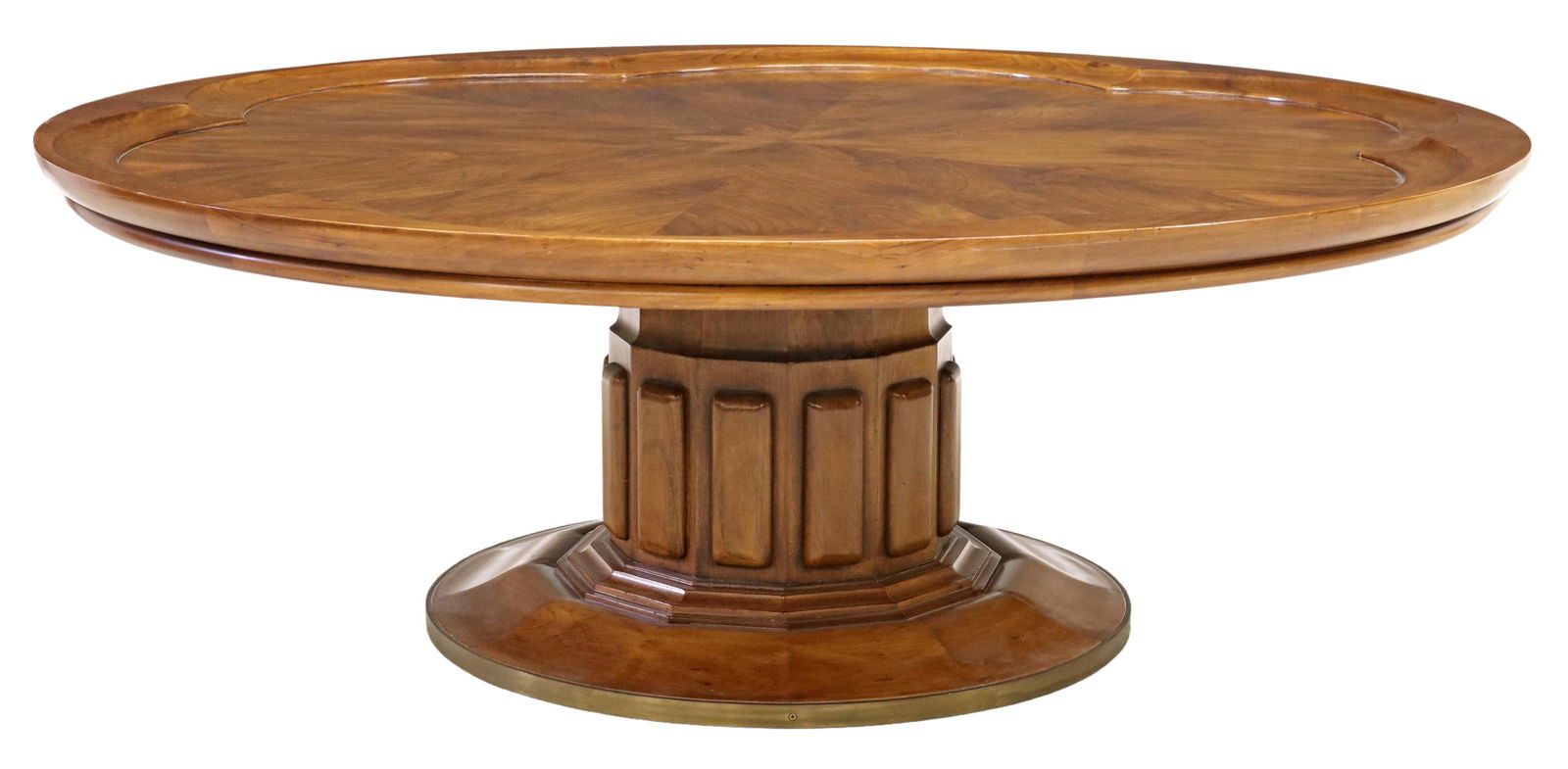 JOHN WIDDICOMB WALNUT ROUND COFFEE TABLE (1 of 4)