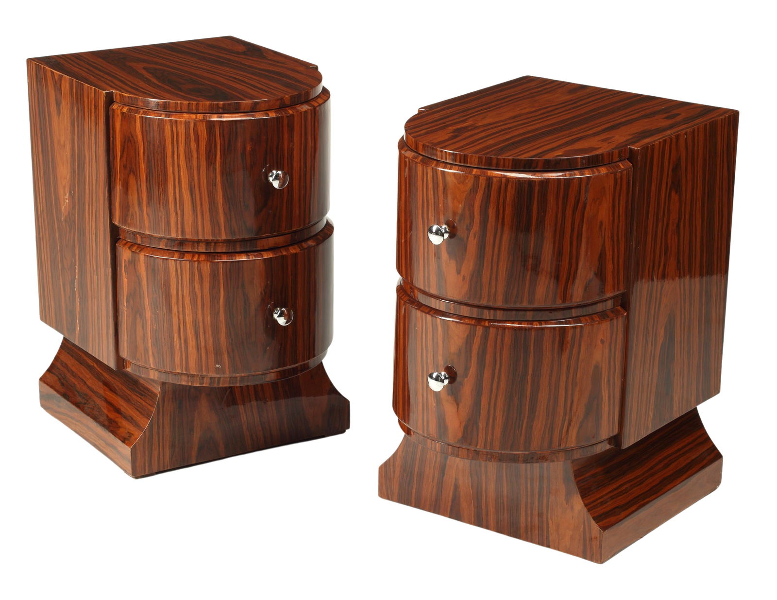(2) ART DECO STYLE BEDSIDE TABLES (1 of 3)