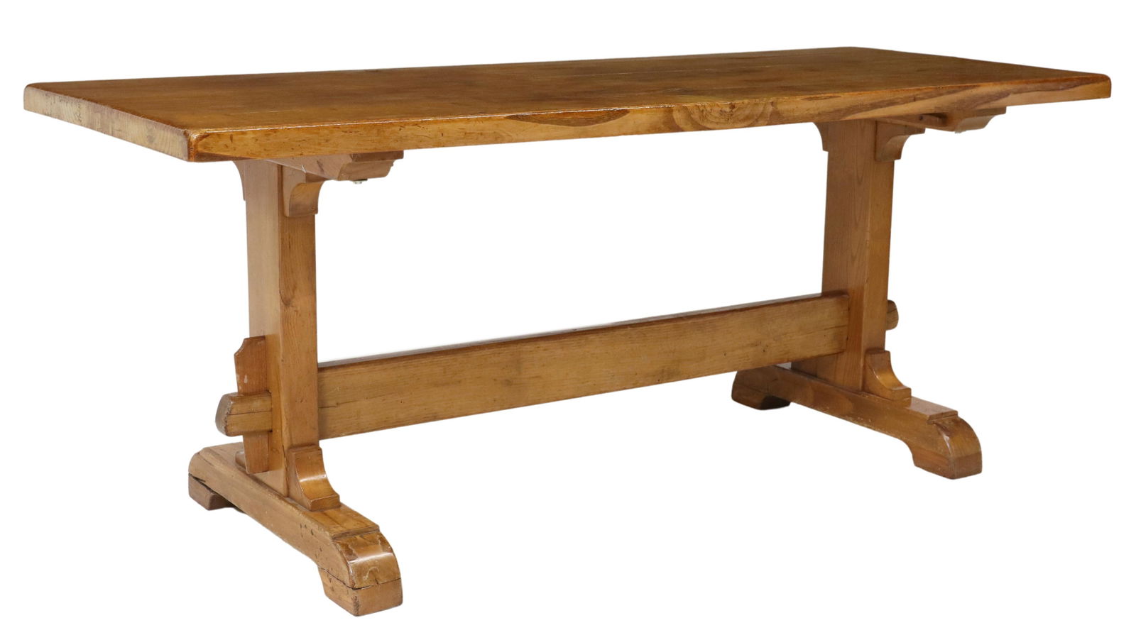 FRENCH OAK MONASTERY OR REFECTORY TABLE, 75"L (1 of 4)