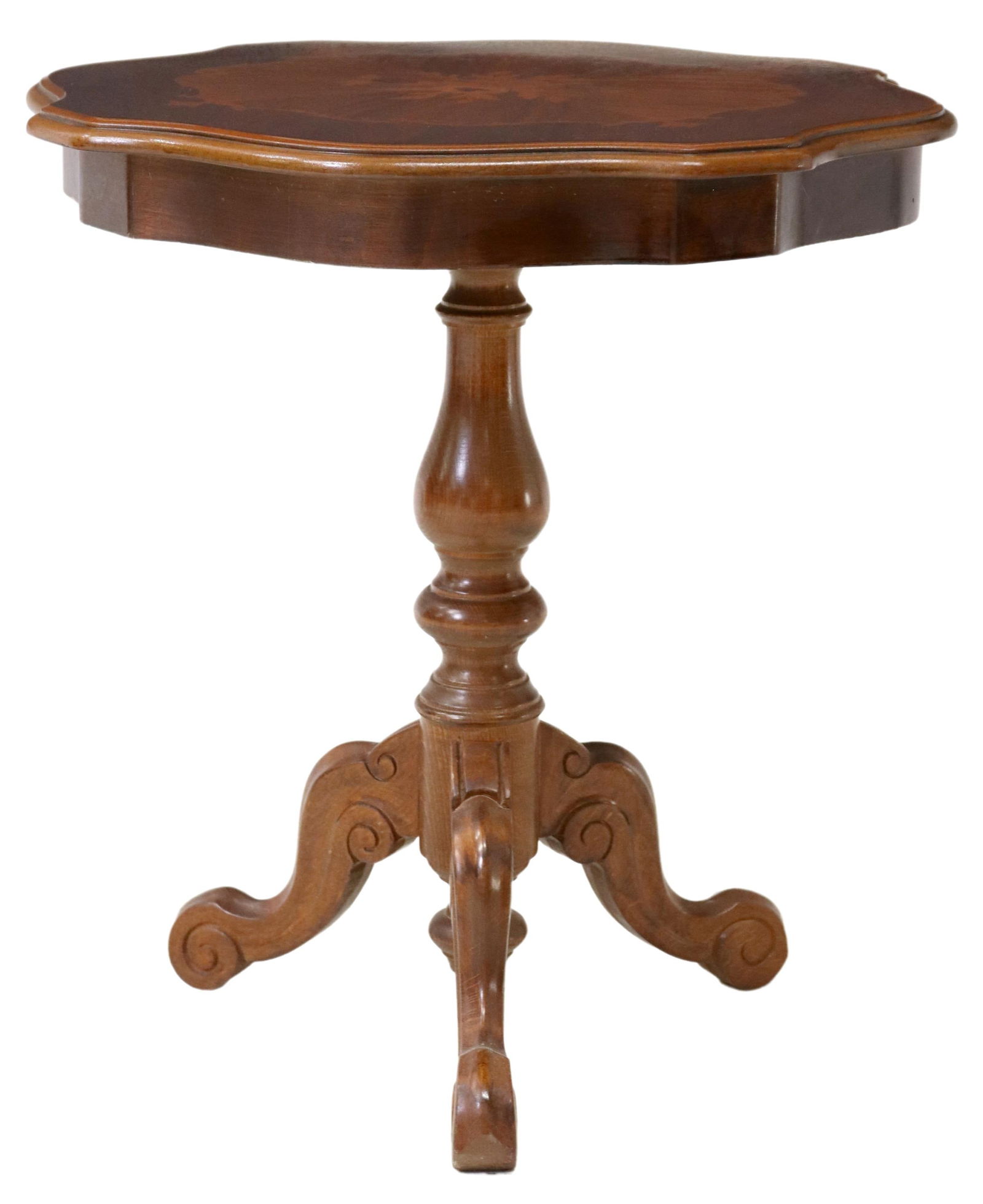 ITALIAN FLORAL MARQUETRY SIDE TABLE (1 of 3)