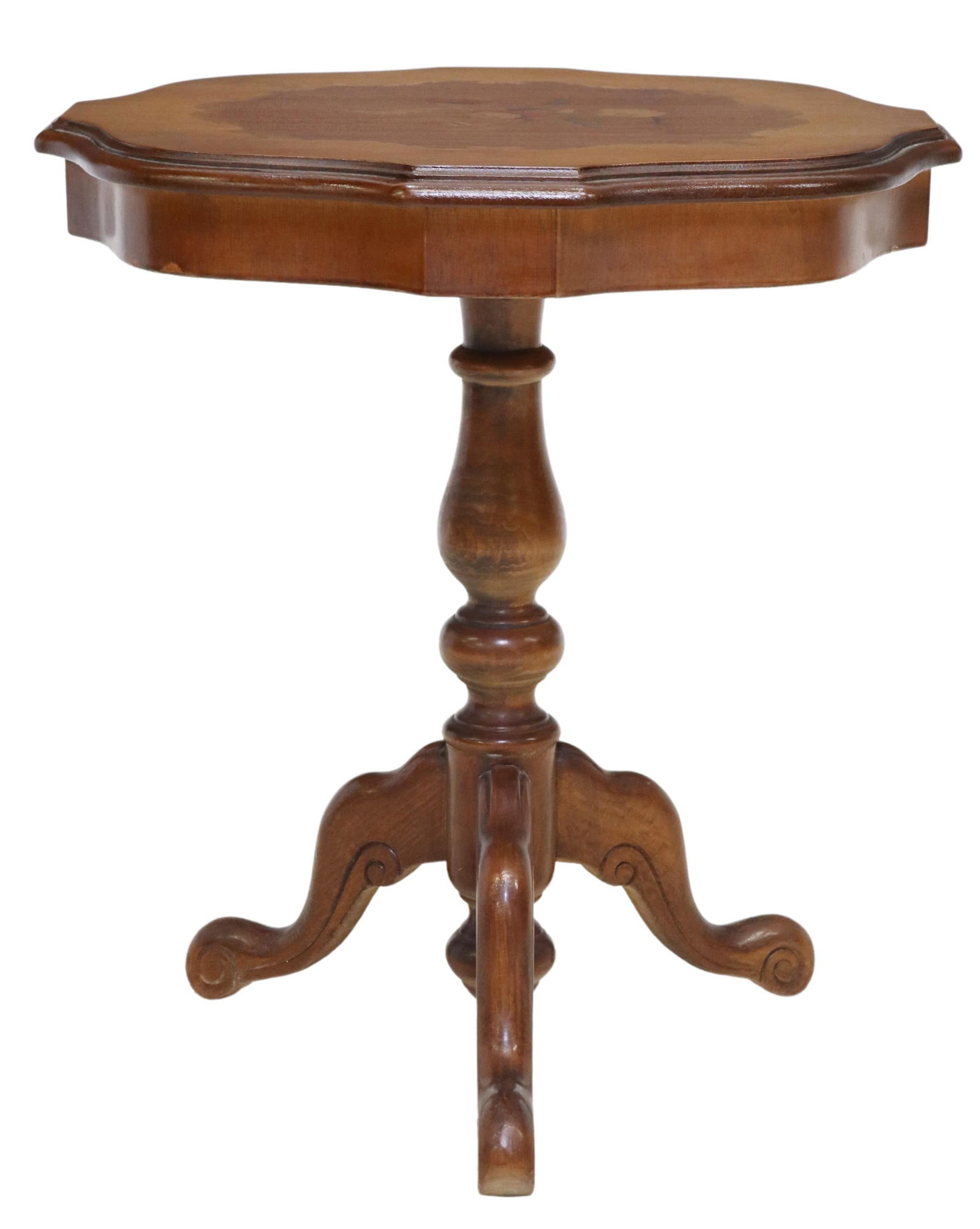 ITALIAN FLORAL MARQUETRY SIDE TABLE (1 of 3)
