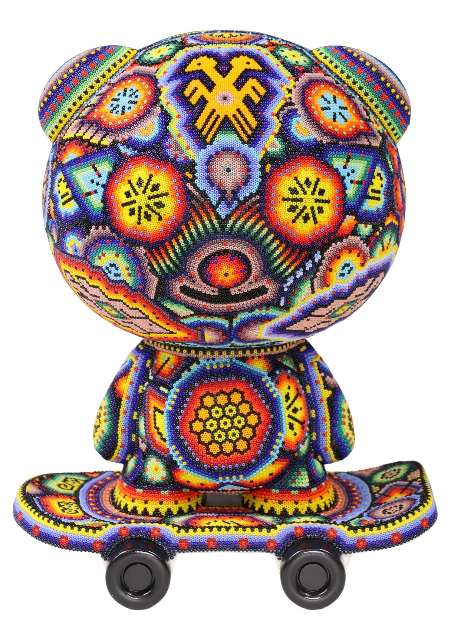 CHROMA AKA RICK WOLFRYD (B.1953) 'SKATER LATER': Vinyl figure with applied beads, "Skater Later," Chroma aka Rick Wolfryd (Richard Wolfryd, California/ Mexico, b.1953), signed, titled, dated 2023, and inscribed TP.0002 Saul to the underside, accompa