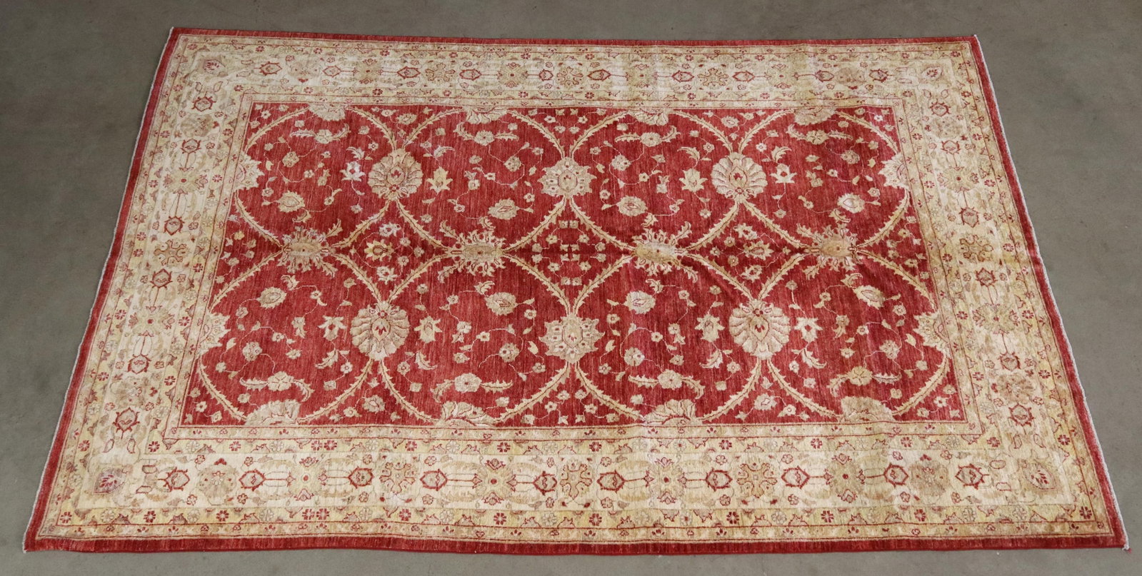 HAND-TIED GHAZNI RUG, PAKISTAN, 9'11" X 6'9": Hand-tied Ghazni rug, Pakistan, approx 9'11"l, 6'9"w **Please Note: All of the rugs offered in this auction would likely benefit from a professional cleaning. Estate rugs may show some wear and imperf