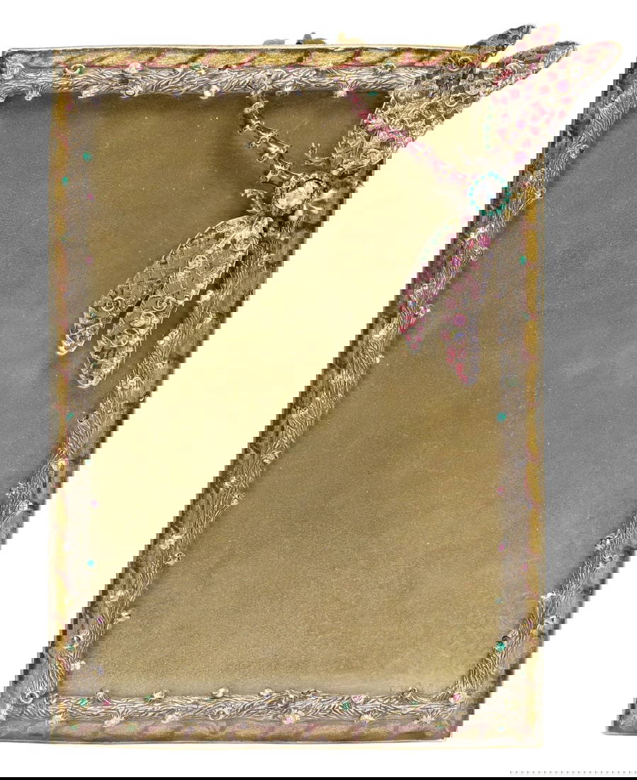 Jay Strongwater Swarovski Dragonfly Picture Frame Auction