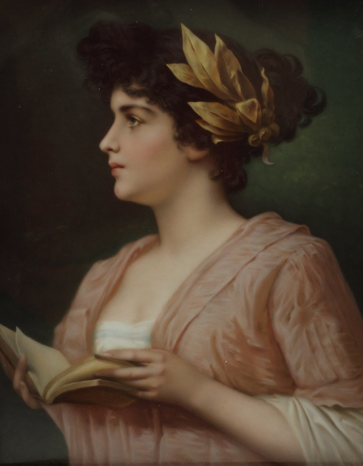 BERLIN KPM PAINTED PORCELAIN PLAQUE AFTER SICHEL (1 of 6)