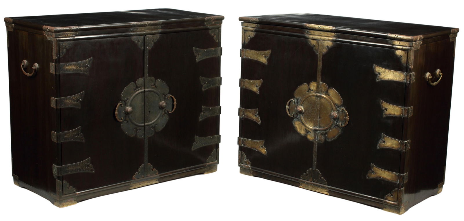 (2) JAPANESE METAL- MOUNTED LACQUER CABINETS (1 of 7)