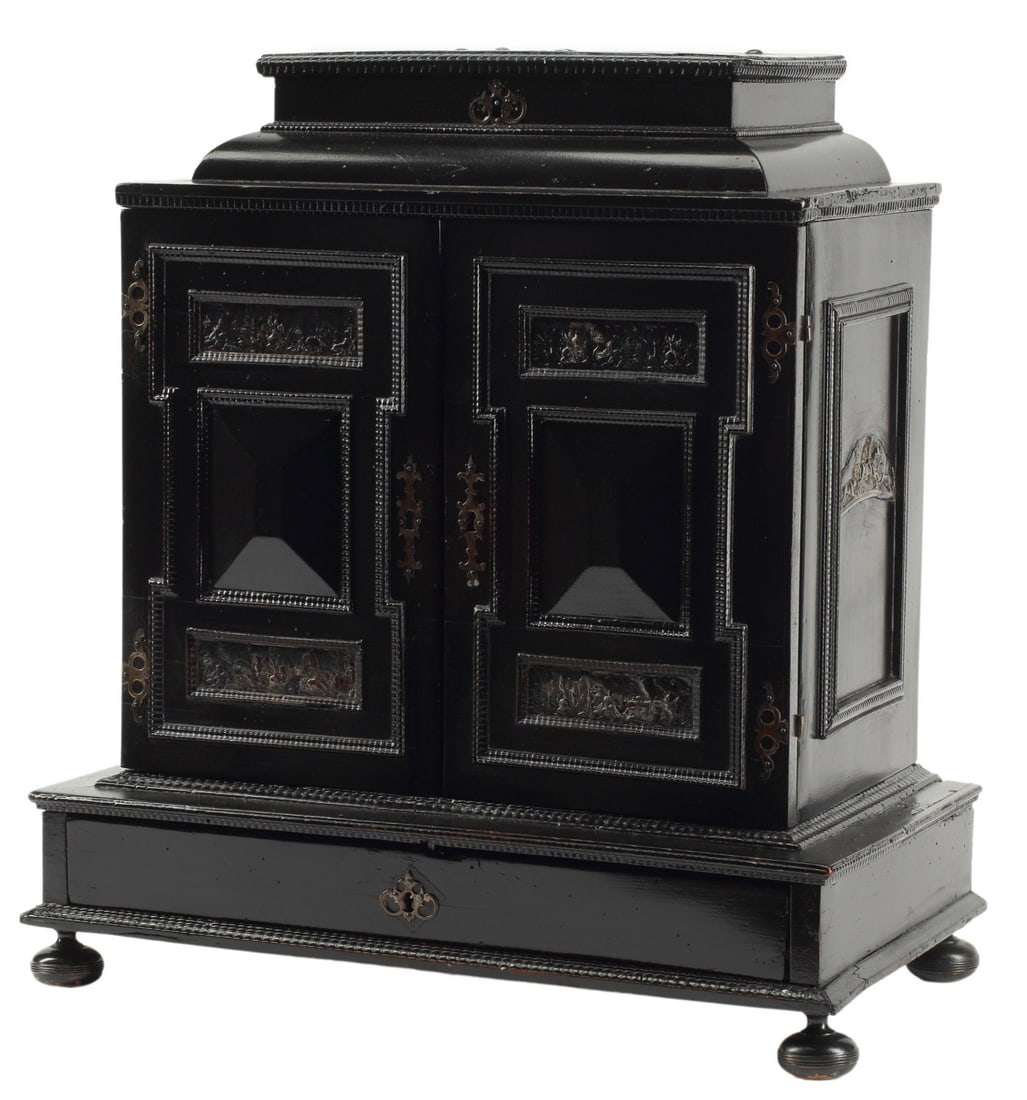 CONTINENTAL EBONIZED TABLETOP CABINET (1 of 5)