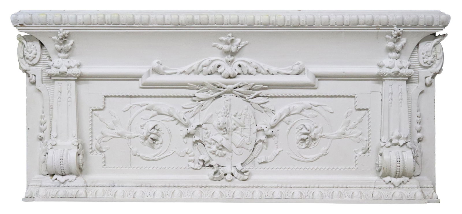 FRENCH LOUIS XVI STYLE CARVED & PAINTED WALL PANEL (1 of 3)