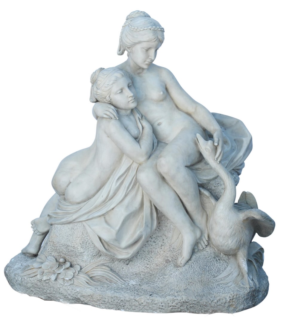 AFTER FALCONET MARBLE SCULPTURE LEDA & THE SWAN (1 of 5)
