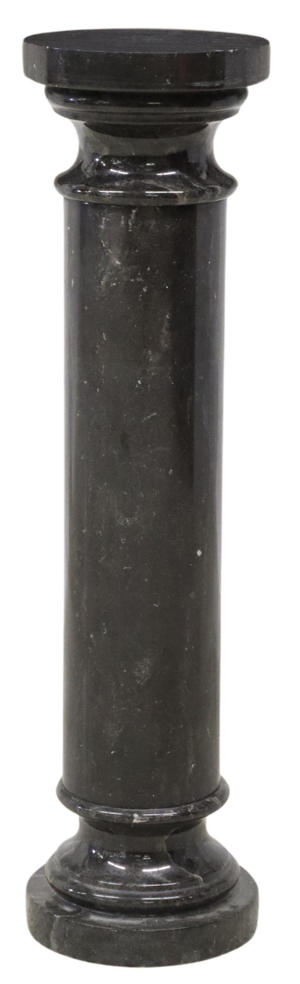 BLACK MARBLE DISPLAY PEDESTAL OR PLANT STAND (1 of 3)