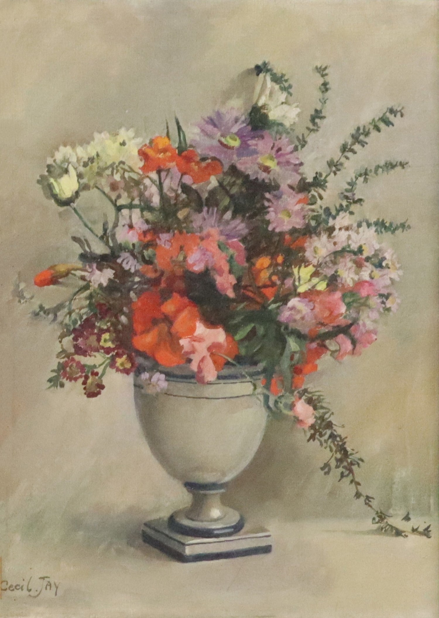 CECIL JAY (1883-1954) STILL LIFE VASE OF FLOWERS (1 of 4)