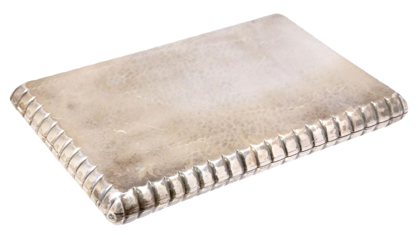 LARGE AUSTRIAN HAMMERED 800 SILVER CIGARETTE CASE (1 of 4)