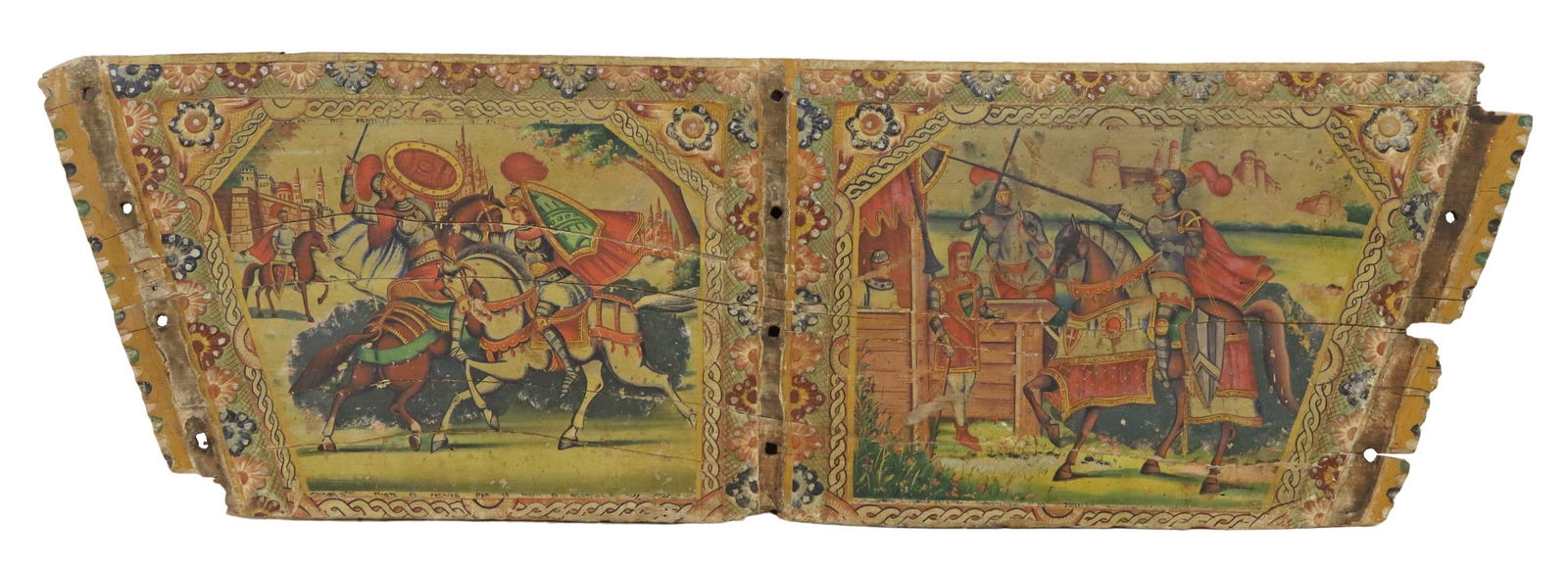 ITALIAN HAND-PAINTED & CARVED SICILIAN CART PANEL (1 of 3)