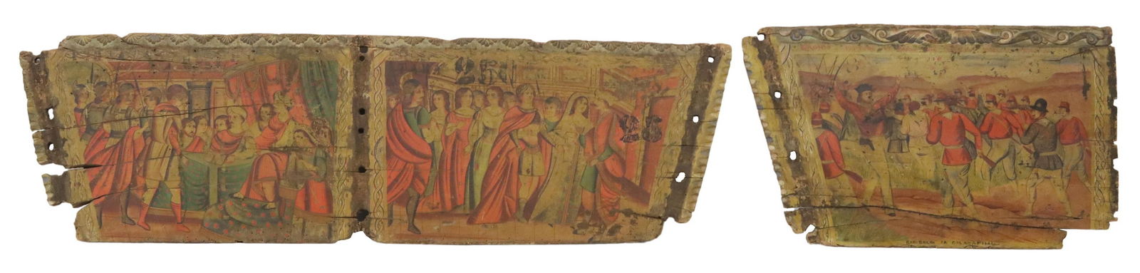 2) ITALIAN HAND-PAINTED SICILIAN CART PANELS (1 of 5)