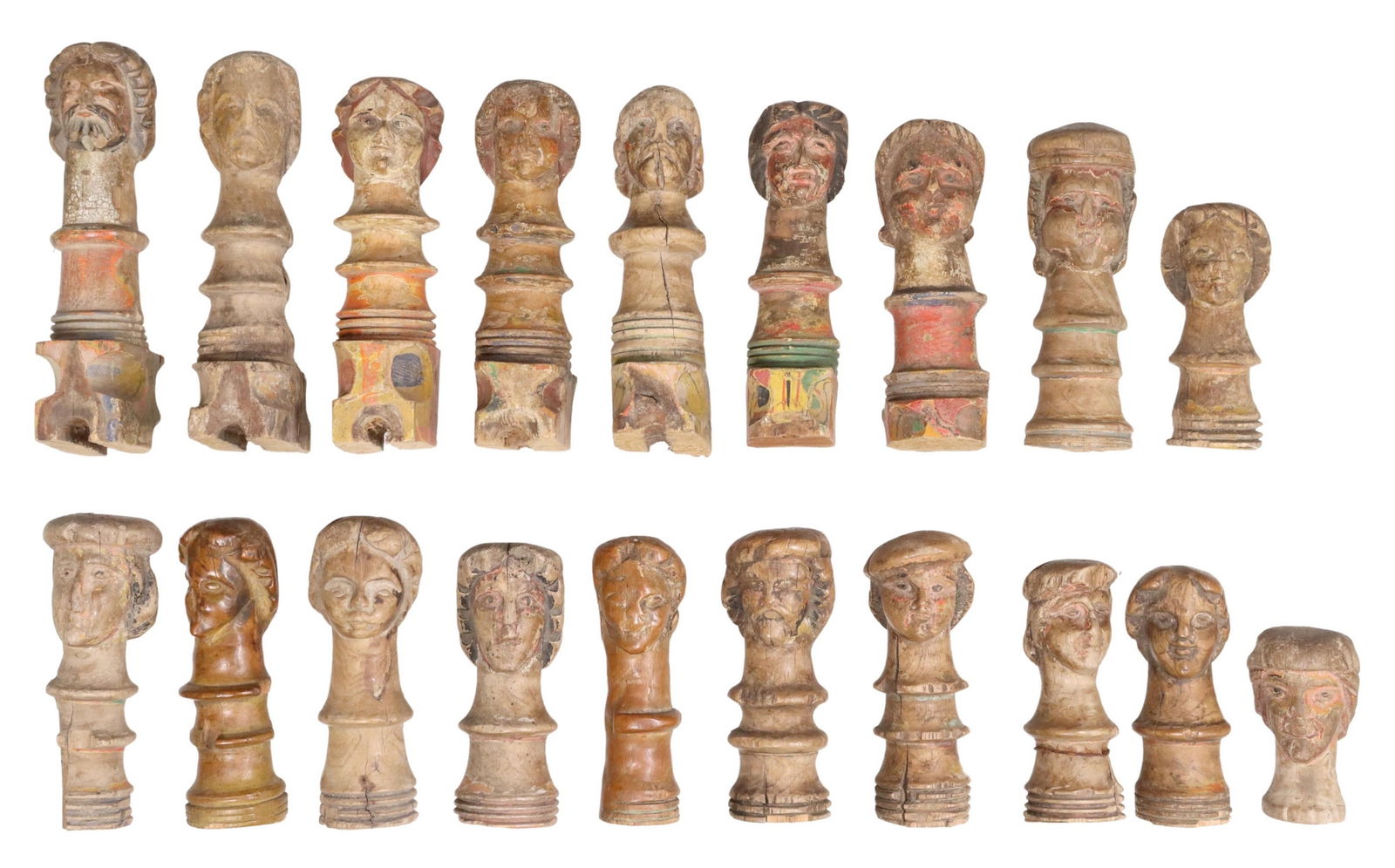 (19) SICILIAN CART FIGURAL ARCHITECTURAL FINIALS (1 of 6)