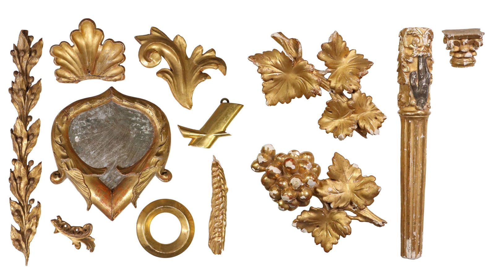 (LOT) ITALIAN GILTWOOD ARCHITECTURAL ELEMENTS (1 of 2)