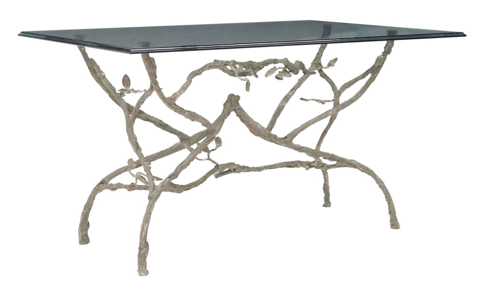 CONTEMPORARY TWIG FORM GLASS-TOP CONSOLE TABLE (1 of 4)