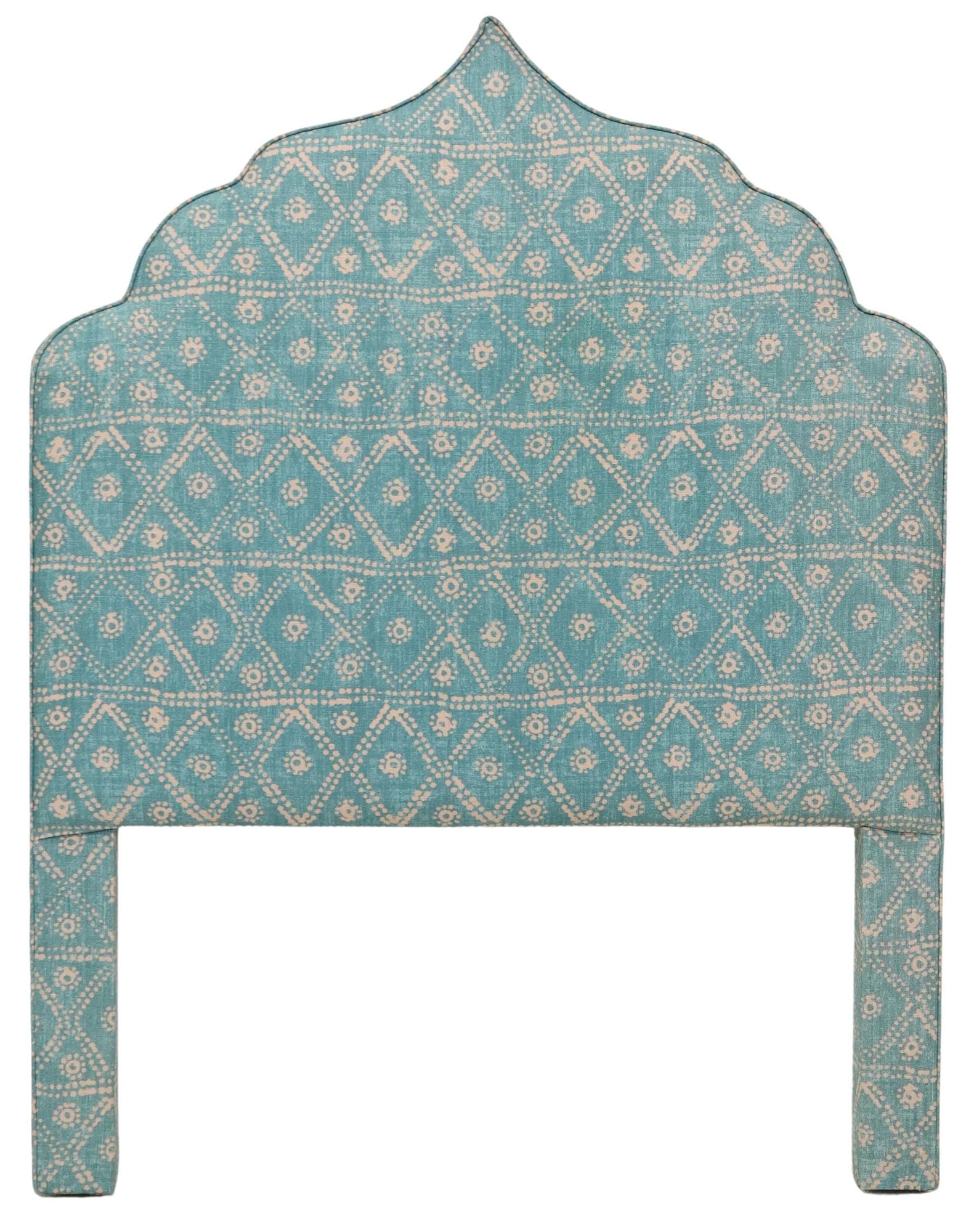 (2) A CUSTOM LINEN PADDED TWIN HEADBOARD & A BED SKIRT (1 of 3)