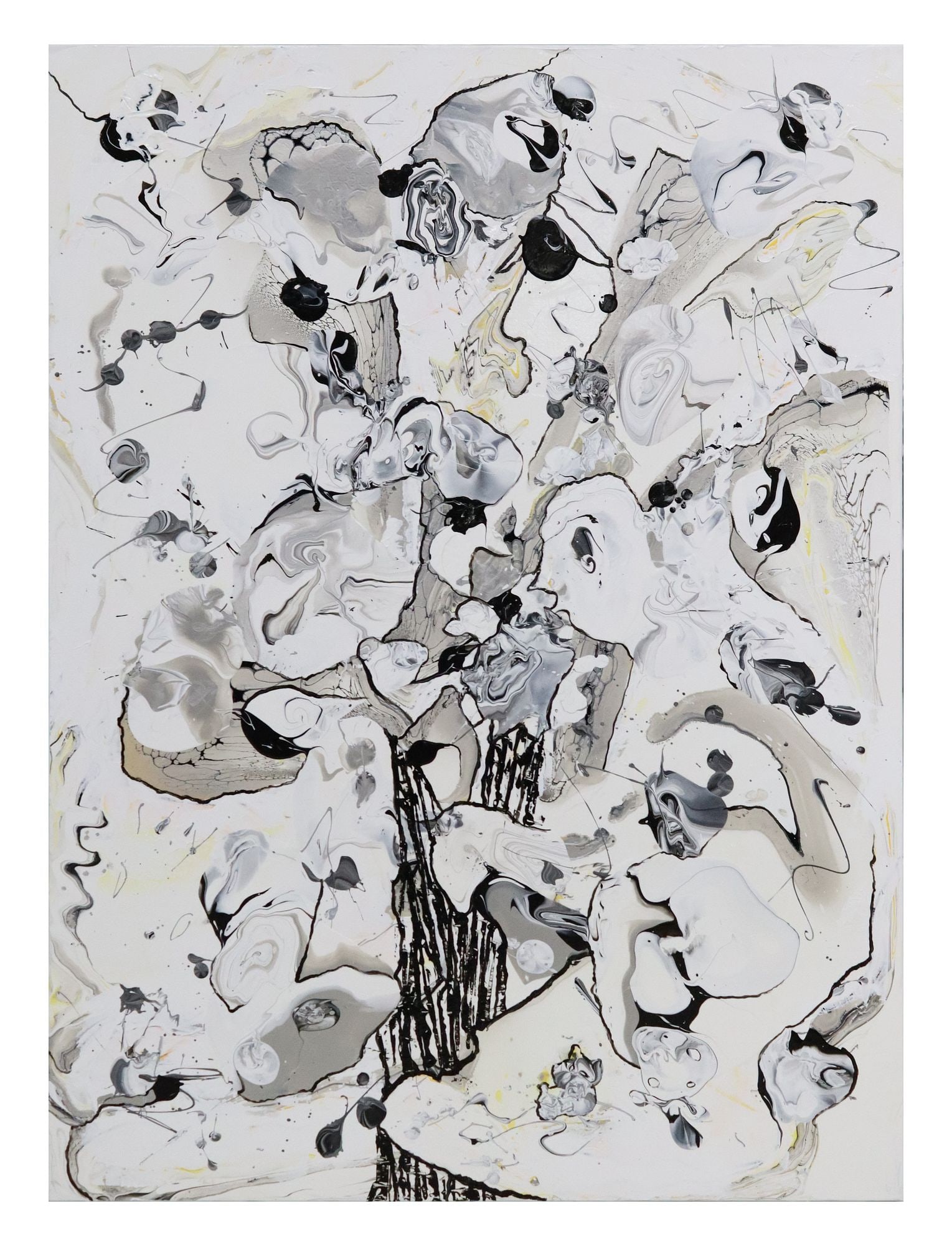 PETRONELLA GREER (B.1945) PAINTING, 'LOOSE TALK': Unframed acrylic on stretched canvas painting, "Loose Talk," signed verso Petronella Greer (Texas, b.1945), titled on back stretcher, accompanied by certificate of authenticity issued by the