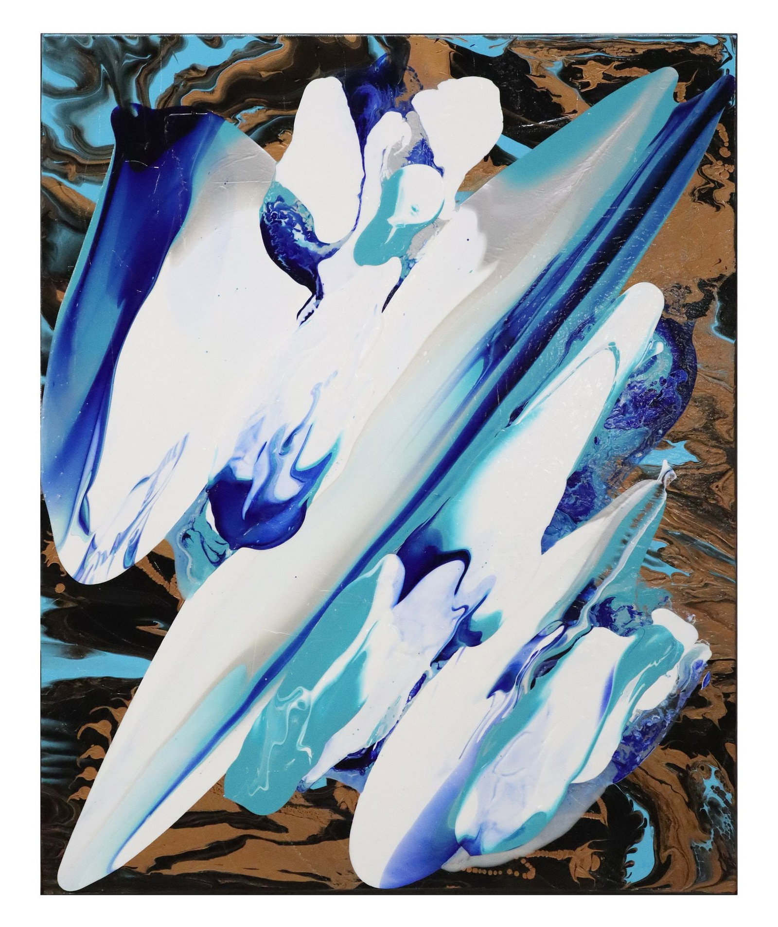 PETRONELLA GREER (B.1945) PAINTING, 'WHITE OUT': Unframed acrylic on stretched canvas painting, "White Out," signed verso Petronella Greer (Texas, b.1945), titled on back stretcher, accompanied by certificate of authenticity issued by the 