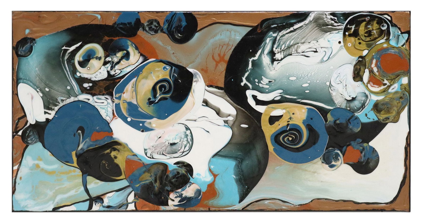 PETRONELLA GREER (B.1945) PAINTING, 'SWIRL OF CHANGE': Unframed acrylic on stretched canvas painting, "Swirl of Change," signed verso Petronella Greer (Texas, b.1945), titled on back stretcher, accompanied by certificate of authenticity issued b