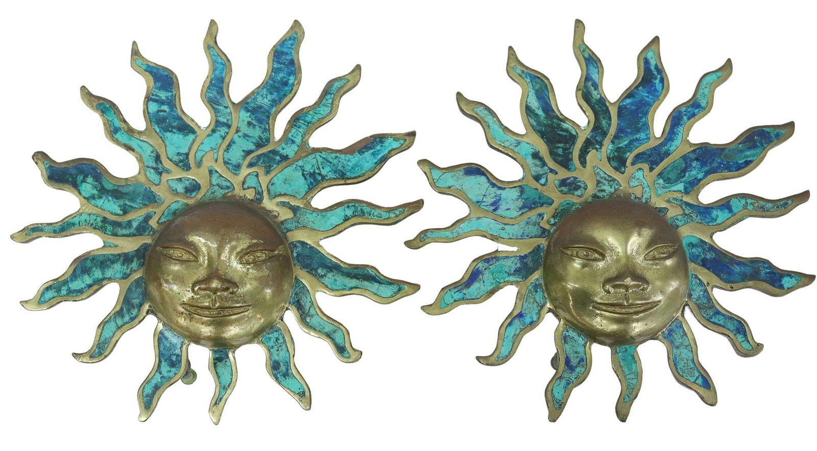 (2) PEPE MENDOZA BRONZE MID-CENTURY SUN DOOR HANDLES (1 of 3)