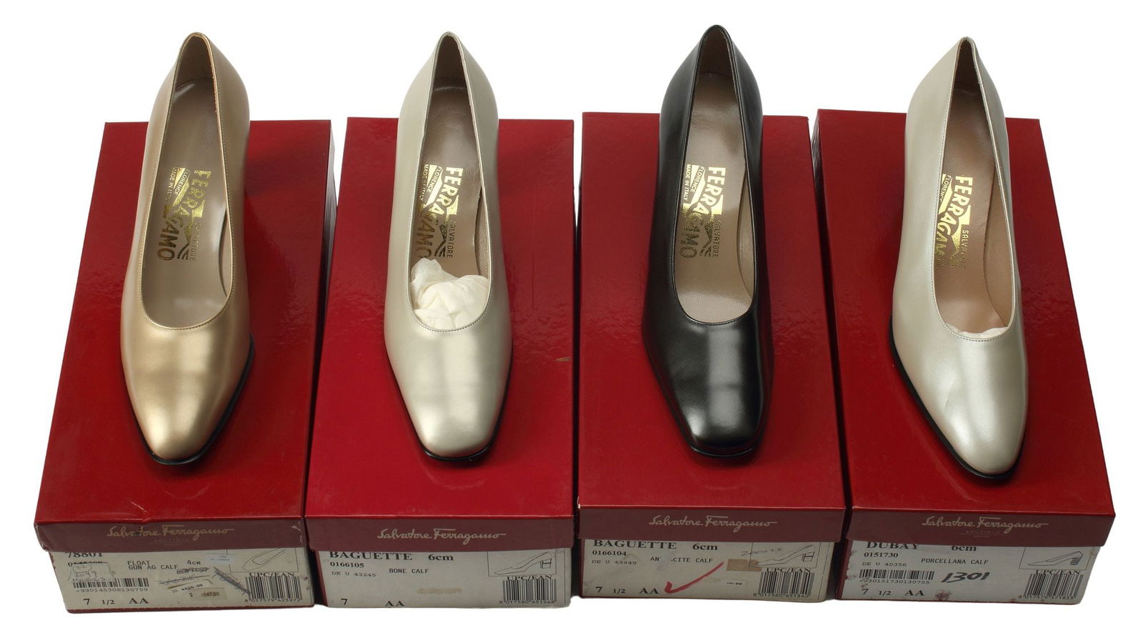 (4PR) SALVATORE FERRAGAMO DESIGNER LADIES HEELED SHOES (1 of 3)