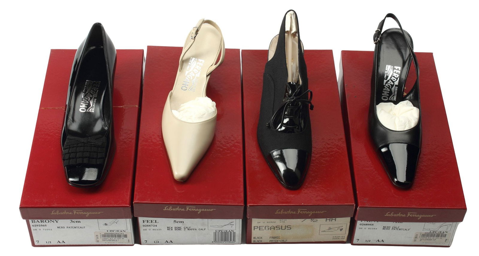 (4PR) SALVATORE FERRAGAMO DESIGNER LADIES HEELED SHOES (1 of 3)