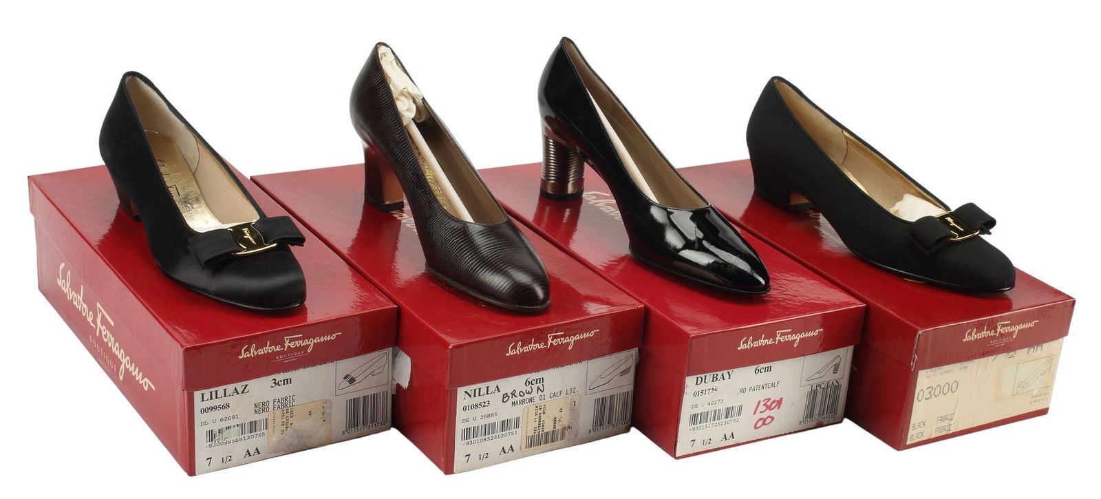 (4PR) SALVATORE FERRAGAMO DESIGNER LADIES HEELED SHOES (1 of 5)