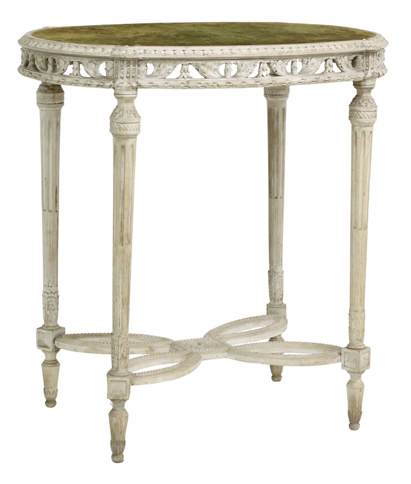 ALBERTO ISSEL LOUIS XVI STYLE PAINTED OVAL SALON TABLE (1 of 4)