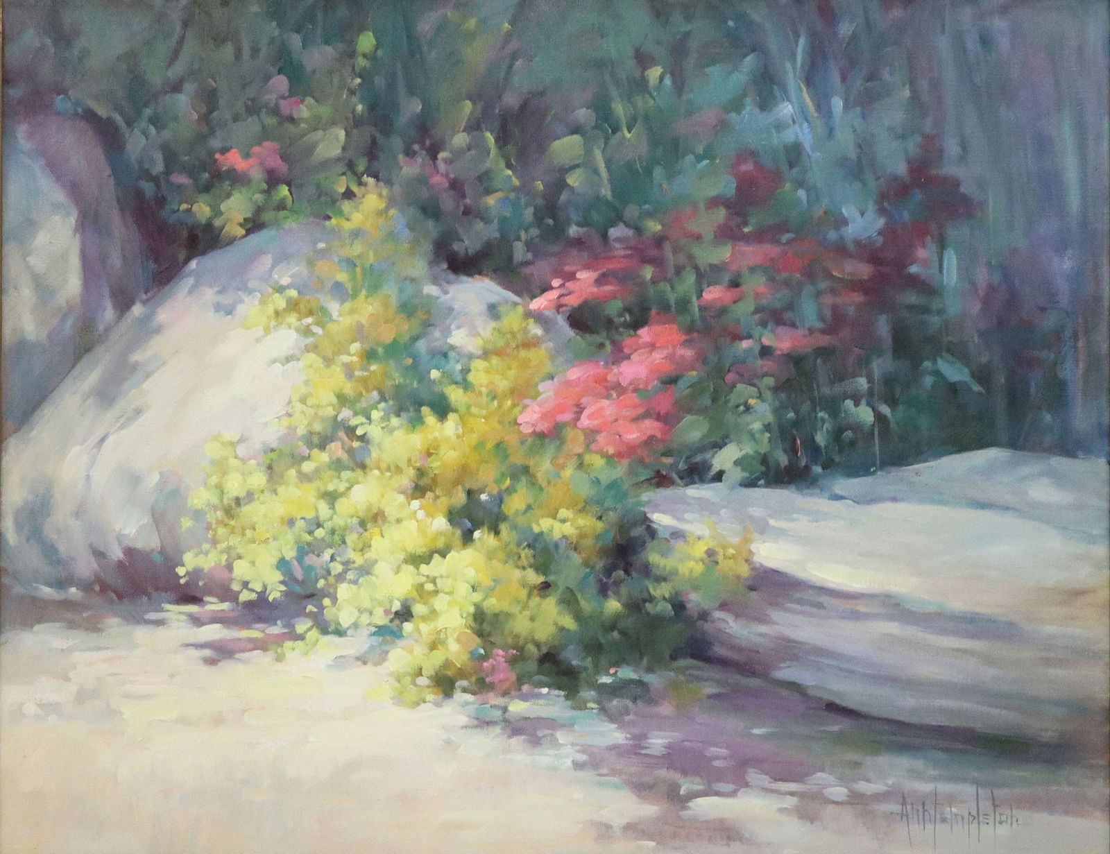 ANN TEMPLETON (1936-2011) IMPRESSIONISTIC PAINTING, 22" X 28" (1 of 4)