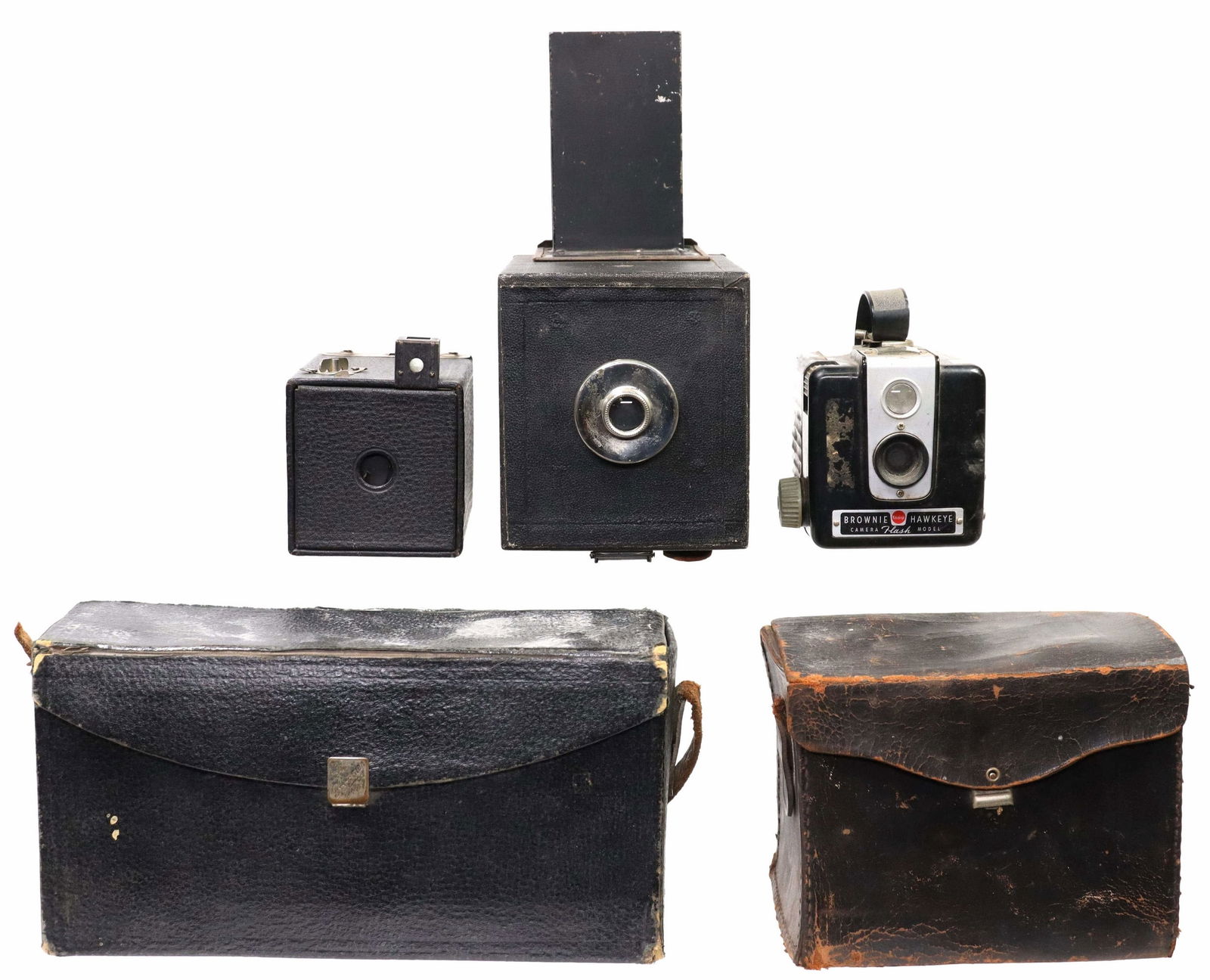 (5) VINTAGE CAMERAS, FLEXO KODAK, MANDEL, BROWNIE (1 of 7)