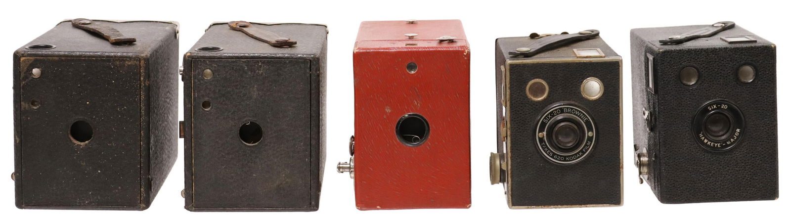 (5) VINTAGE BOX CAMERAS, KODAK, ANSCO (1 of 4)