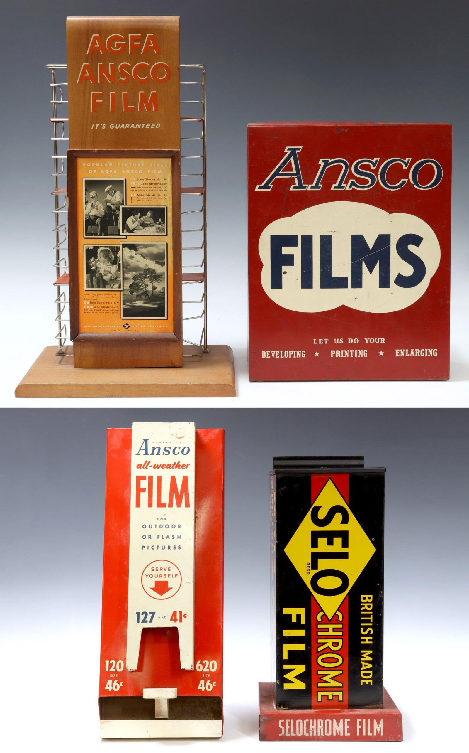 (4) VINTAGE IN STORE DISPLAYS ANSCO & SELO (1 of 8)