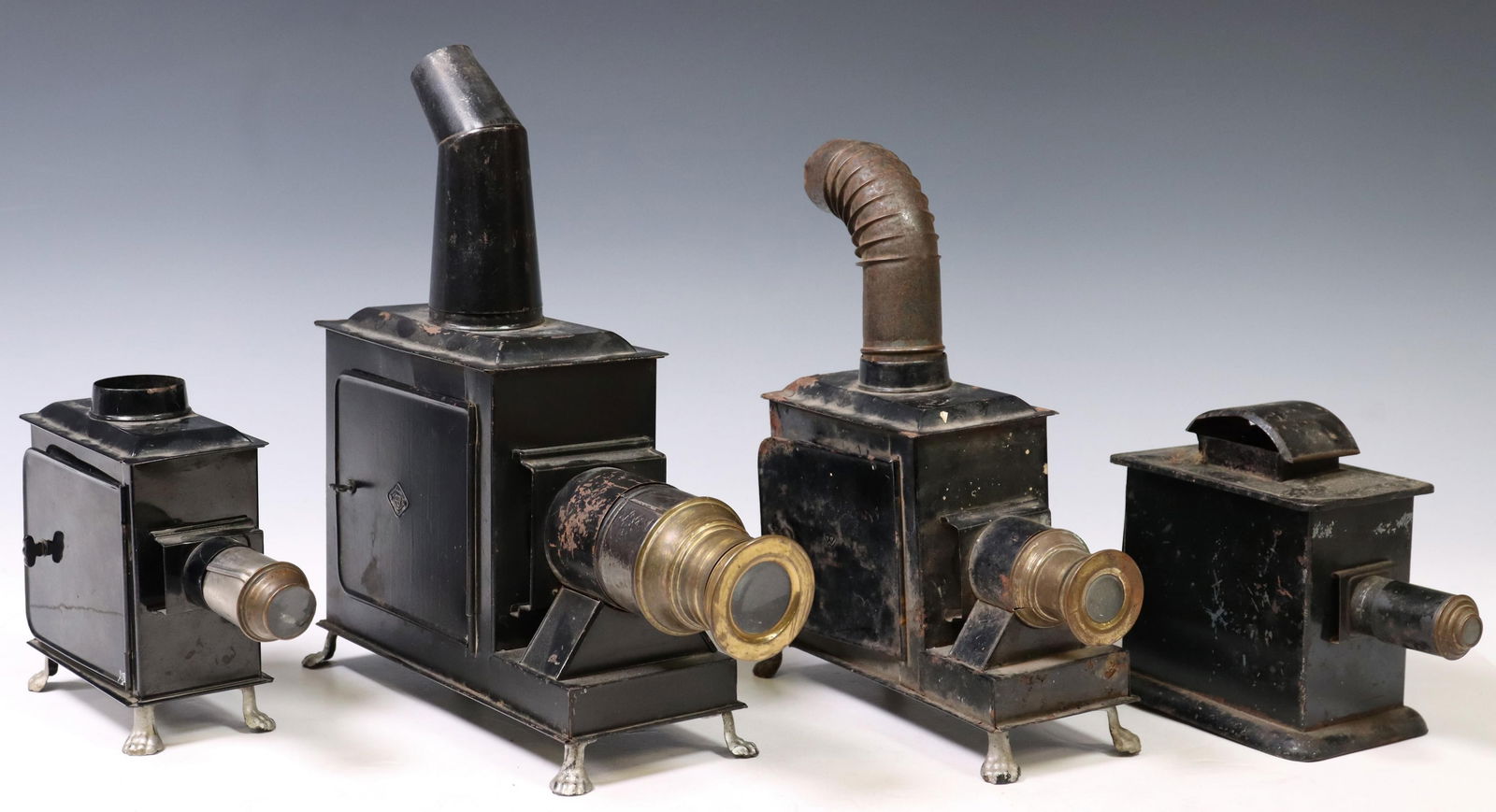 (4) MAGIC LANTERNS BY GEBRUDER BING, GERMANY (1 of 7)