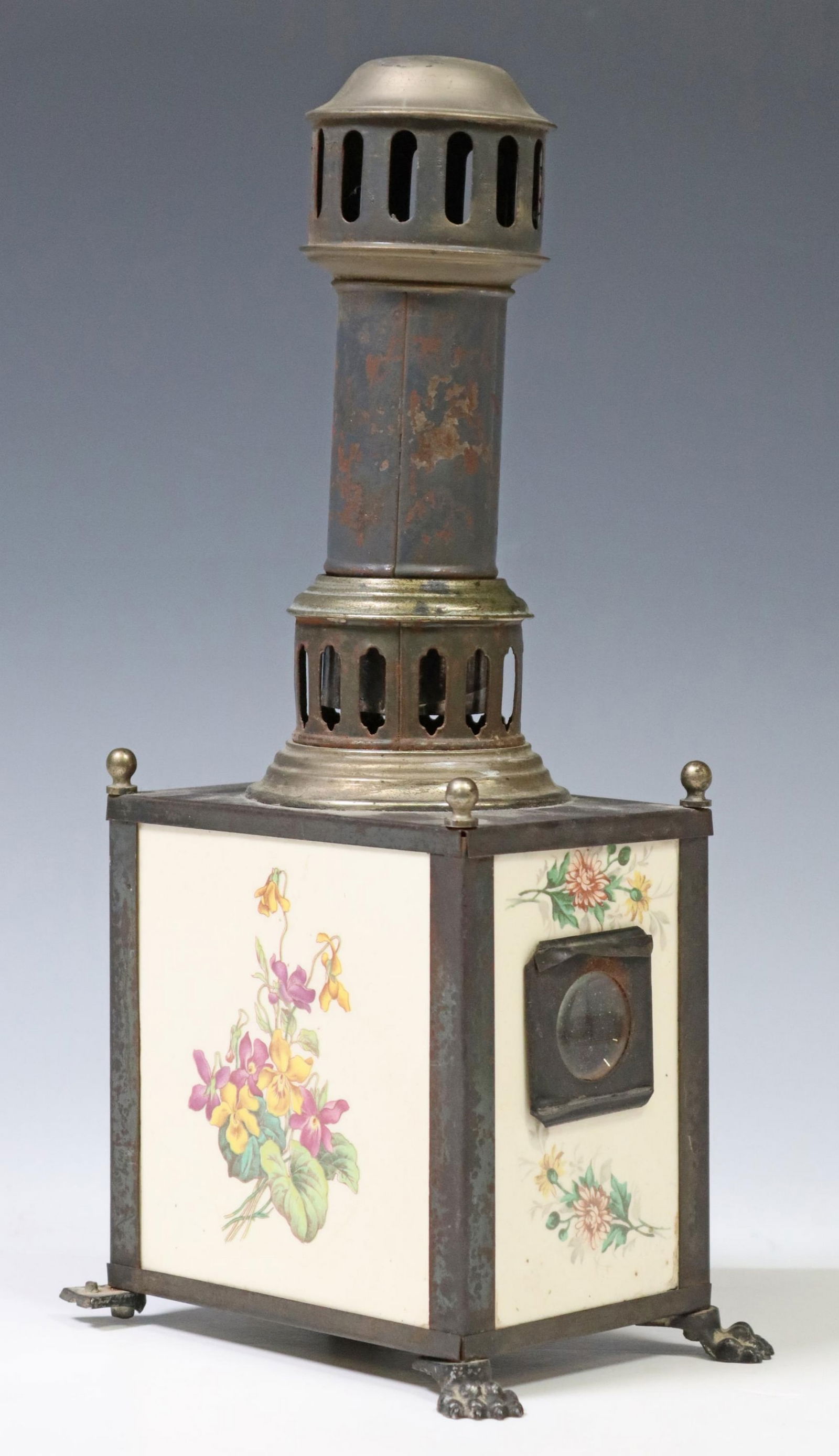 MAGIC LANTERN, SCARCE JOHANN FALK, CERAMIC TILES (1 of 5)