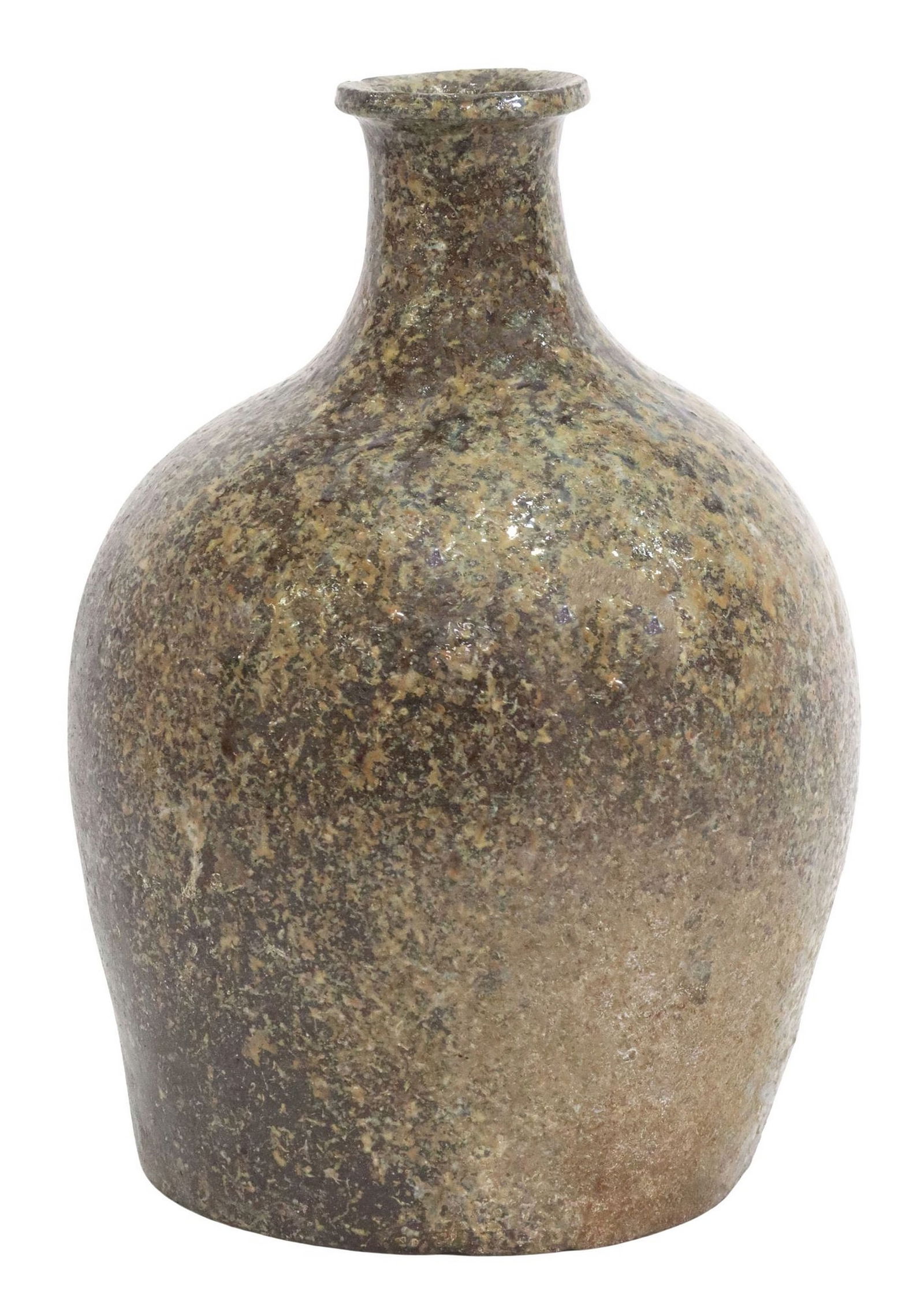 LARGE JAPANESE BIZEN WARE WOOD-FIRED GLAZED STONEWARE VESSEL (1 of 4)