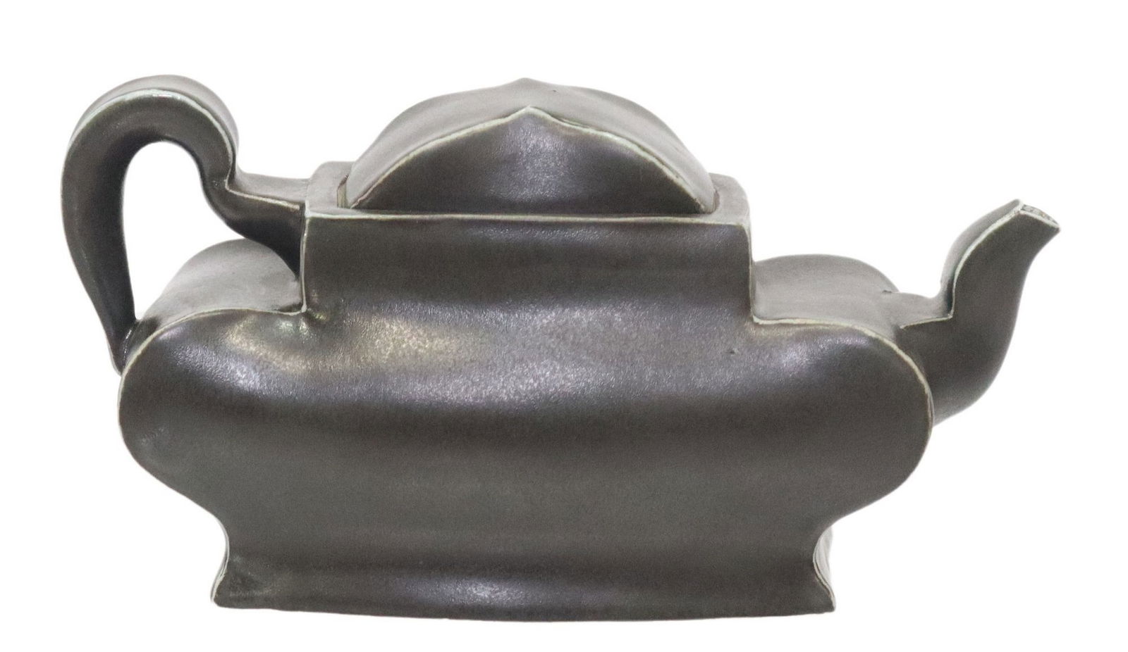 SAM CHUNG (B.1970) SLAB-CONSTRUCTED & GLAZED PORCELAIN TEAPOT (1 of 5)
