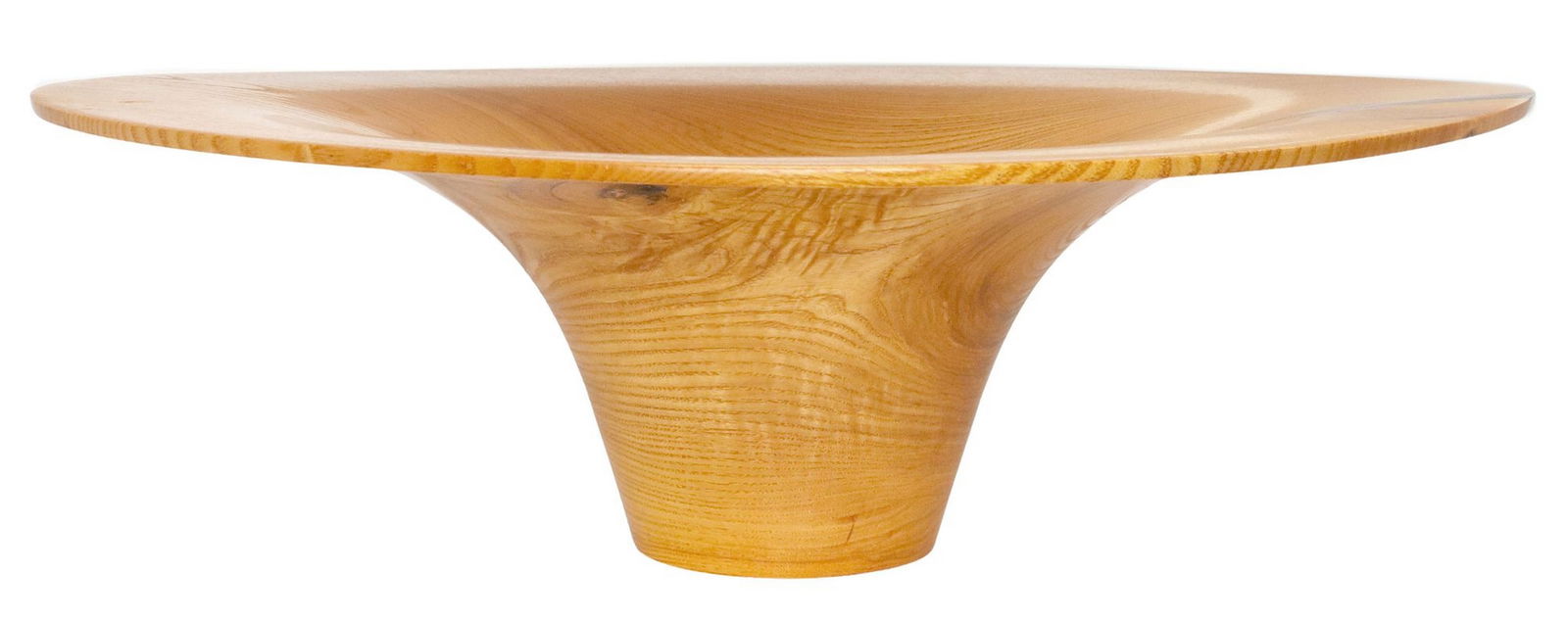 J. KELLER LARGE FLARED TURNED WOOD BOWL (1 of 6)