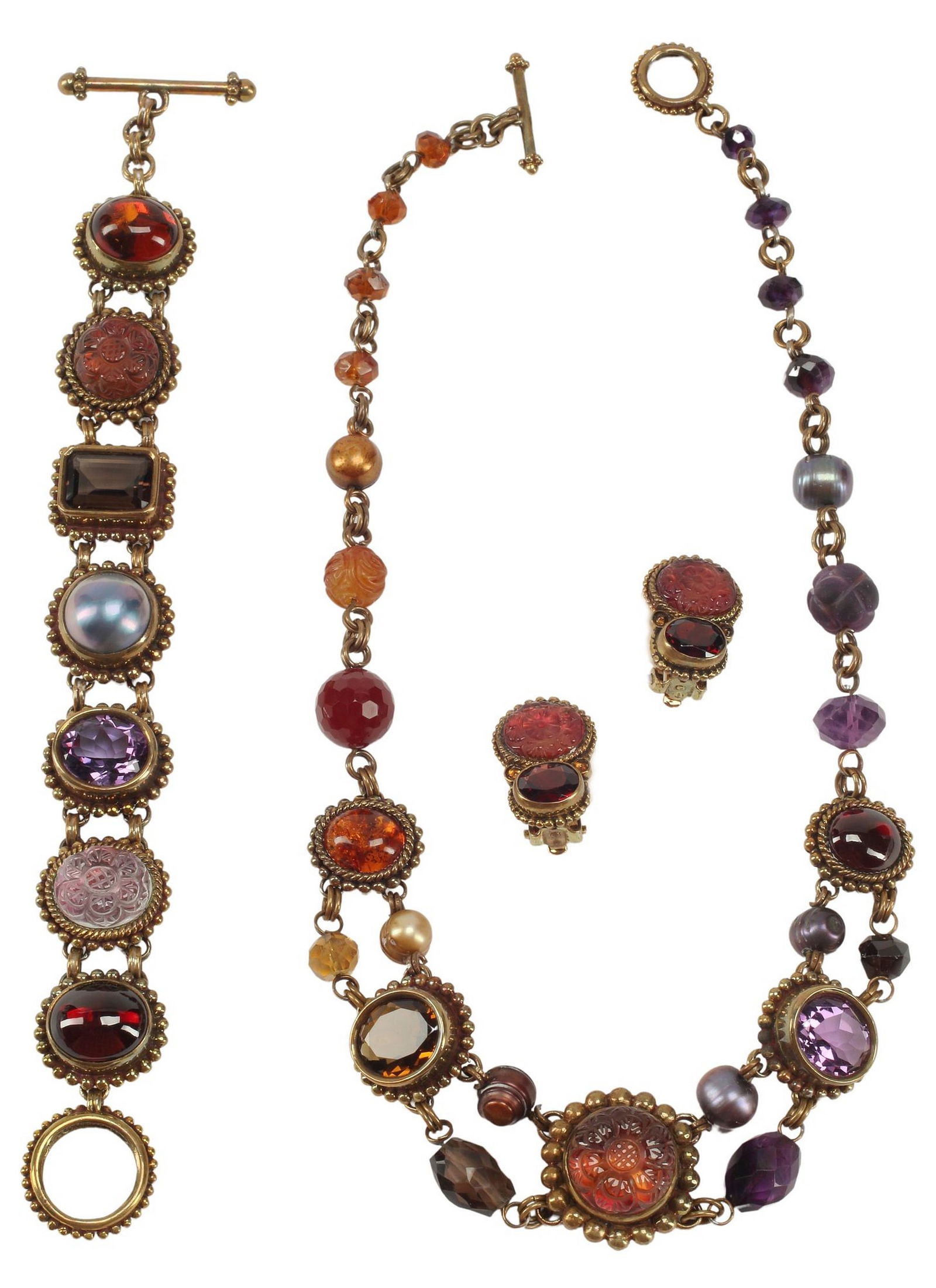 (3) ESTATE DESIGNER STEPHEN DWECK SEMIPRECIOUS GEMSTONE JEWELRY SUITE (1 of 5)
