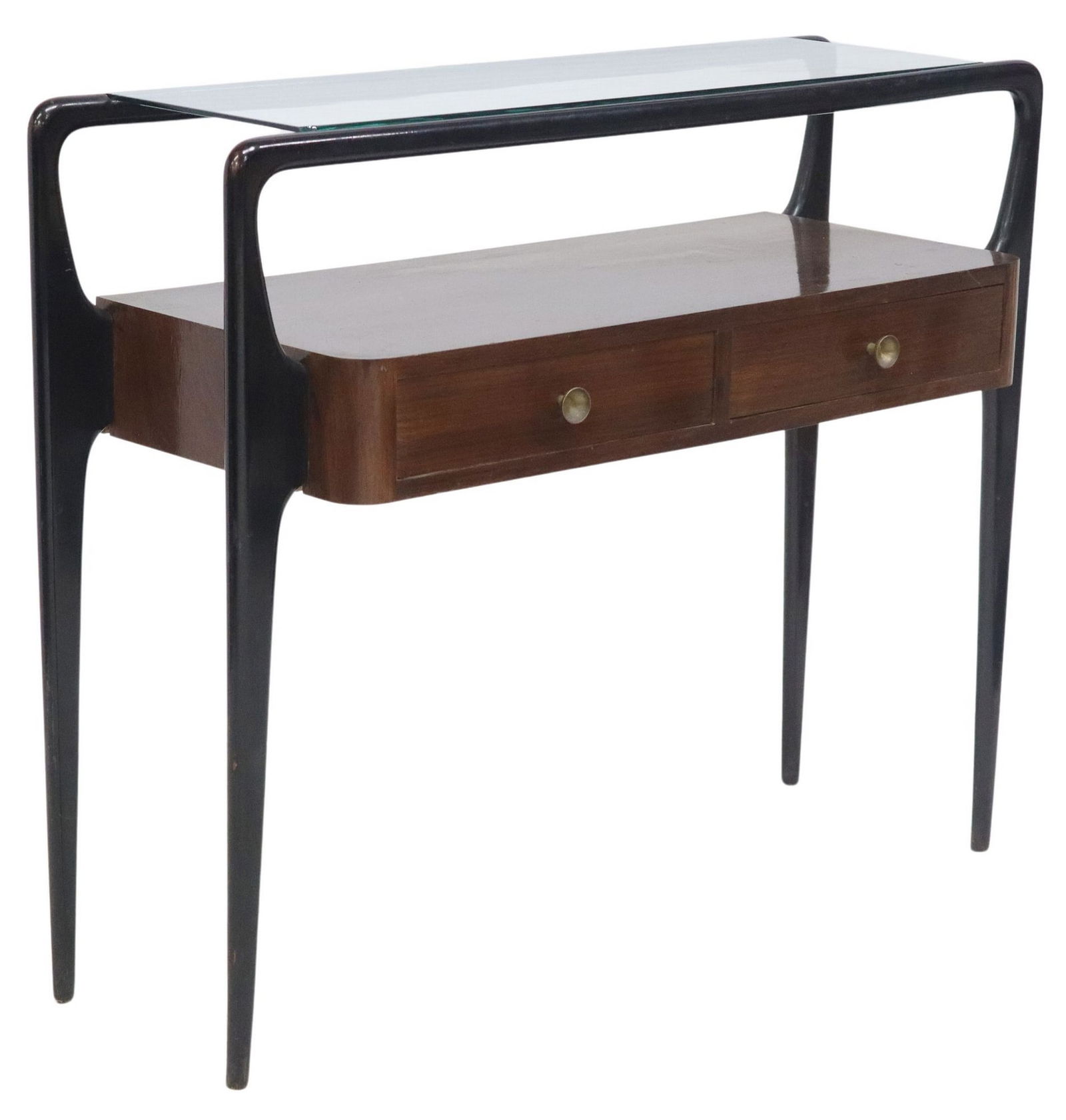 ITALIAN MID-CENTURY MODERN TWO-TIER CONSOLE TABLE (1 of 5)