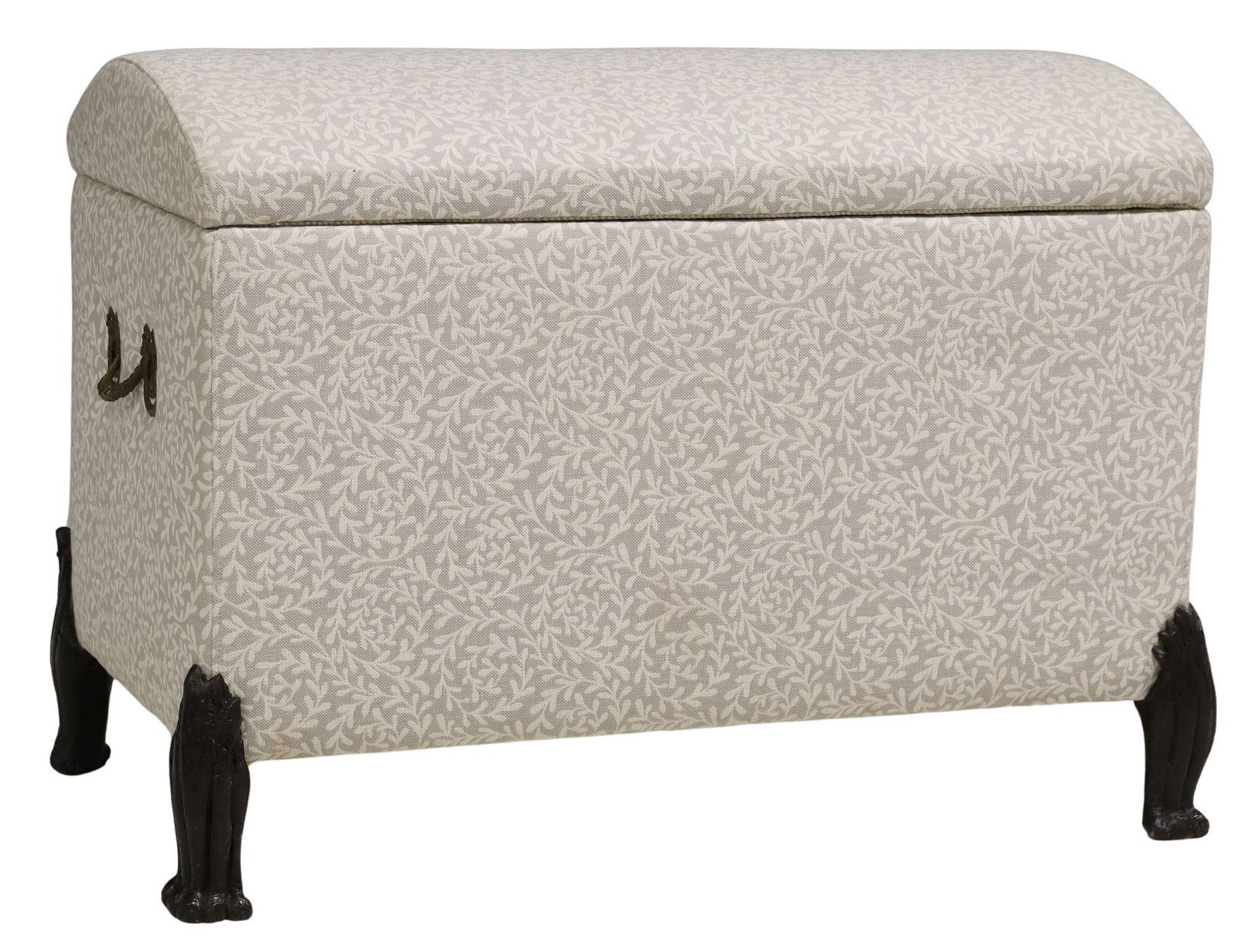 ITALIAN FOLIATE UPHOLSTERED STORAGE CHEST (1 of 6)