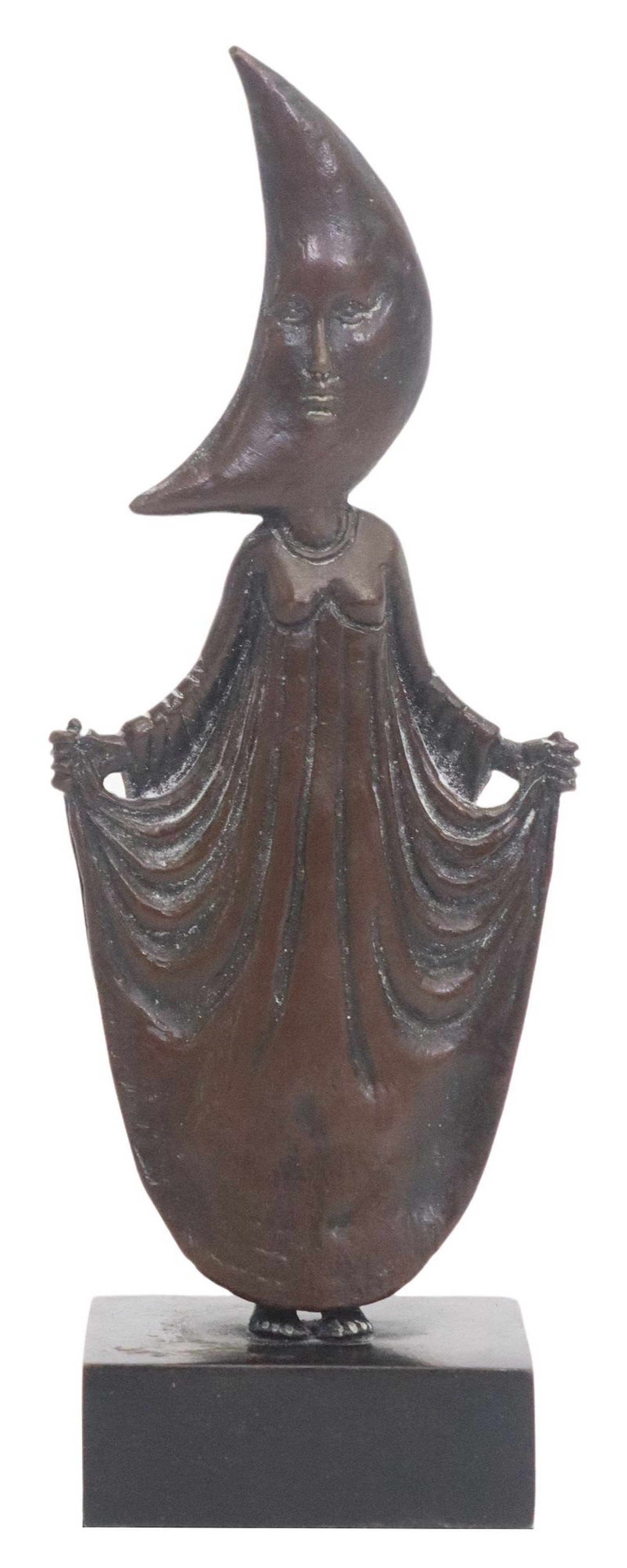 SERGIO BUSTAMANTE (MX, B.1942) BRONZE MOON FACE FIGURE (1 of 4)