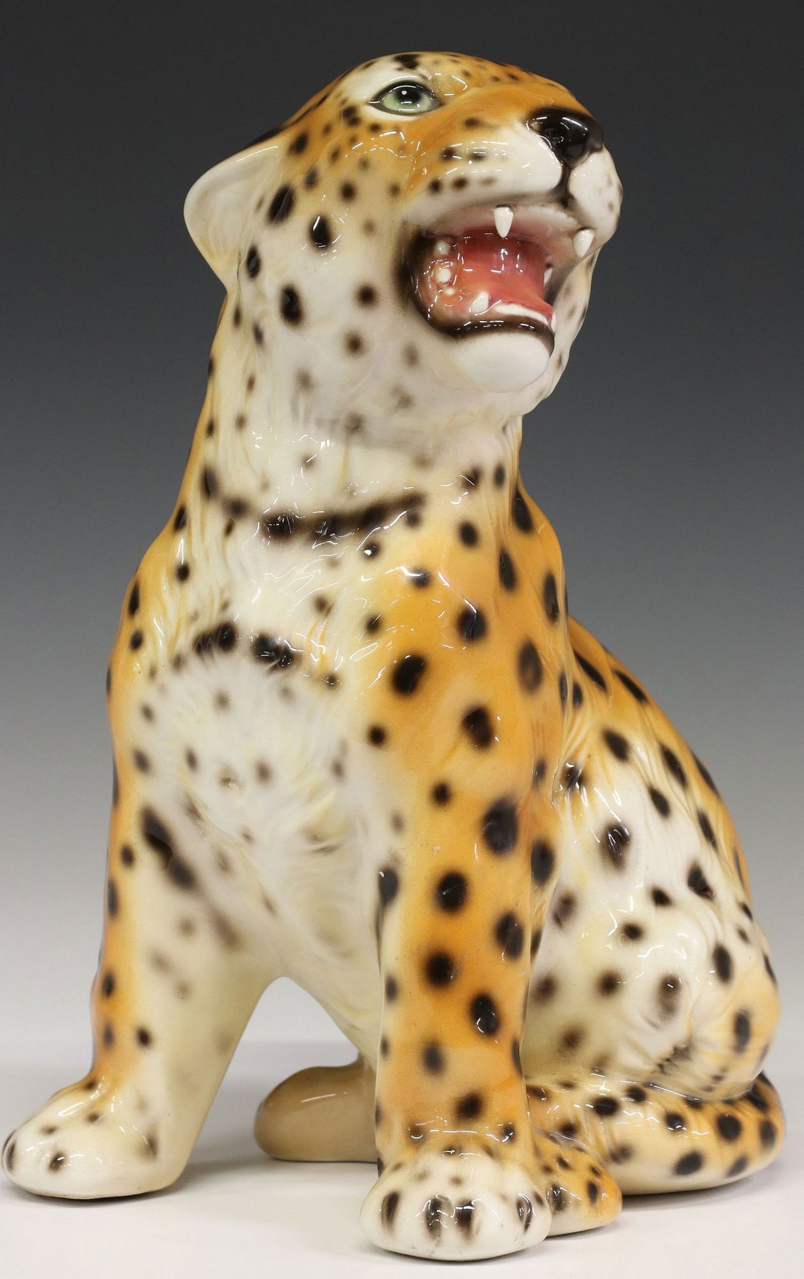 ITALIAN CERAMIC LEOPARD CUB SCULPTURE (1 of 4)